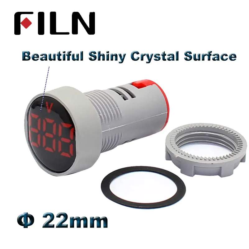 22mm AD16-22 LED Display AC 20-500 v Digitale Voltage Voltmeter Panel Display Indicator Licht Rood Geel Groen blauw Wit LED
