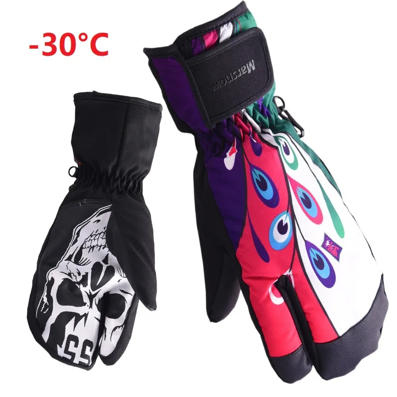 

Professional Ski Gloves For Women Men Non-slip Snowboard Glove Snowmobile Motorcycle Riding Winter Gloves Windproof Waterproof