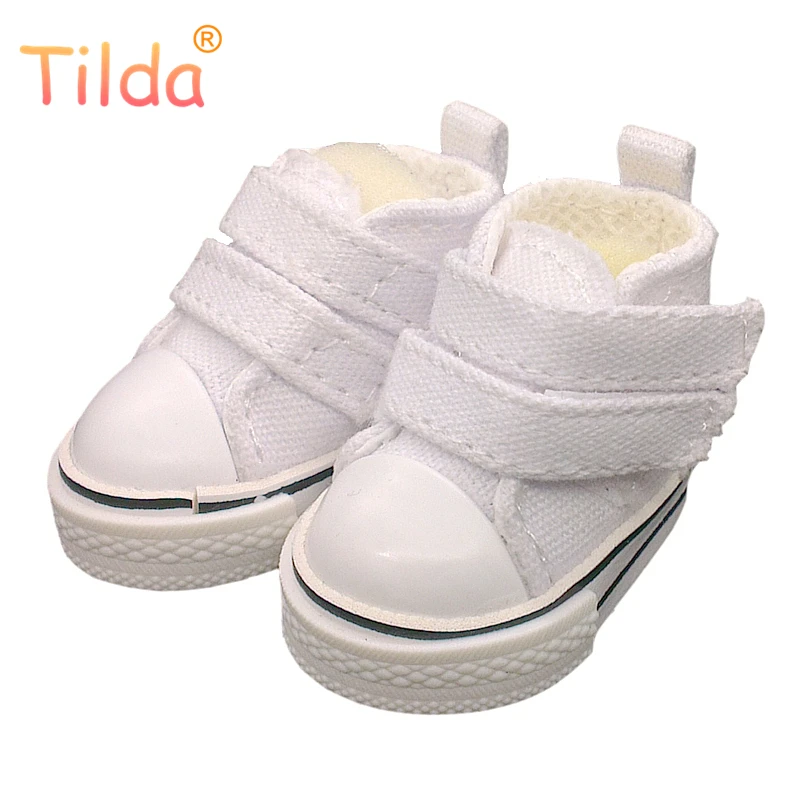 Tilda 5.5cm Canvas Sneakers For Dolls Paola Reina Minifee Corolle,Toy Shoes 1/4 Bjd Doll Sports Shoes Accessories for Dolls Toys