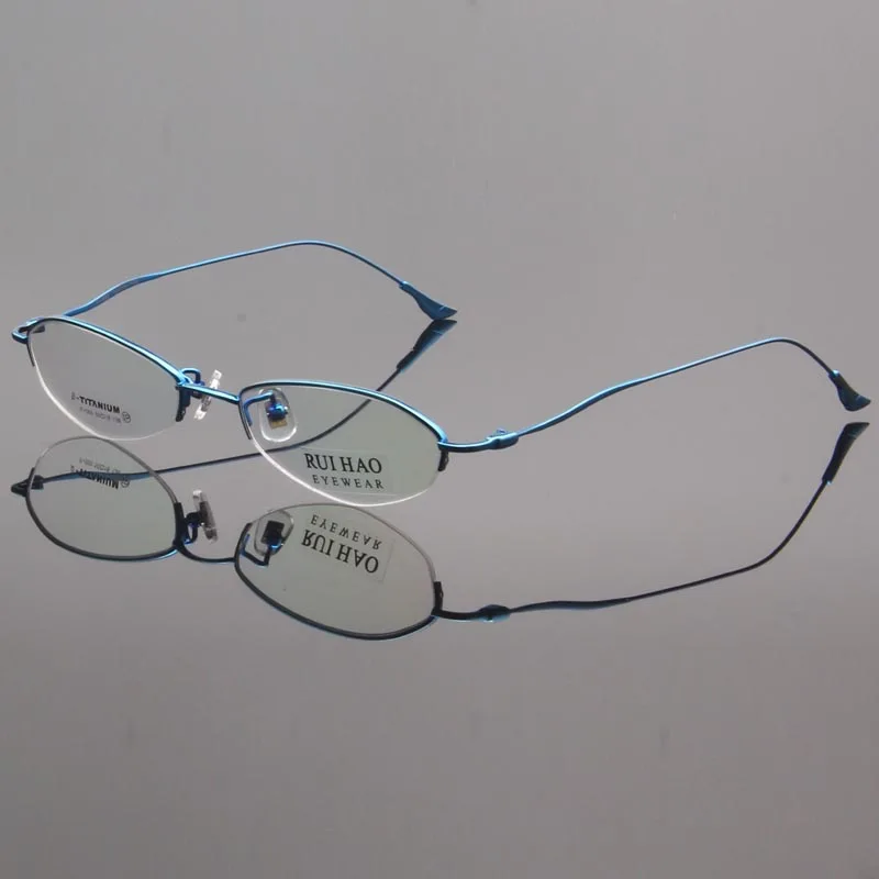 

Small Eyeglasses Frame Unisex Half Rimless Glasses Frame Titanium Optical Spectacles Super Light Prescription Eyewear Frames