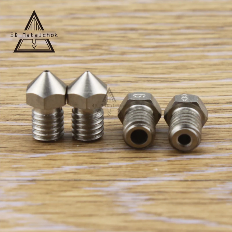 4Pcs Ultimaker 2 UM2 + Extended  Heater Hotend Olsson Block Stainless Steel Nozzle 0.25/0.4/0.6/0.8mm For 1.75/ 3mm Filament