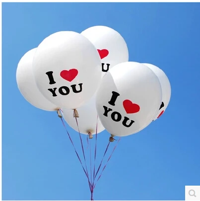 50pcs/lot I LOVE YOU balloon wedding party balloon Christmas Wedding decoration Love Ceremony Latex Helium Balloons