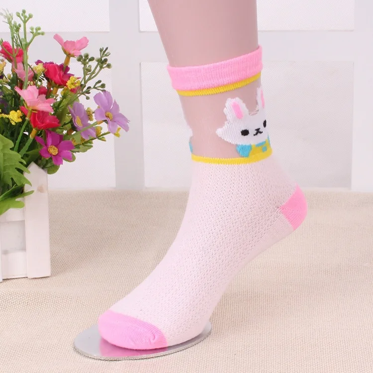 2015 spring&summer candy color Small rabbit pattern socks for children girls socks 10 pcs=5 pairs kids socks for girls 3-10 year