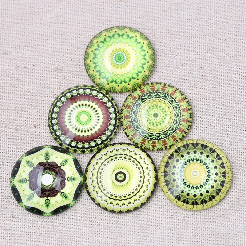 onwear mix yellow pattern photo round dome pendant glass cabochons 10mm 12mm 14mm 18mm 20mm 25mm 30mm for jewelry making