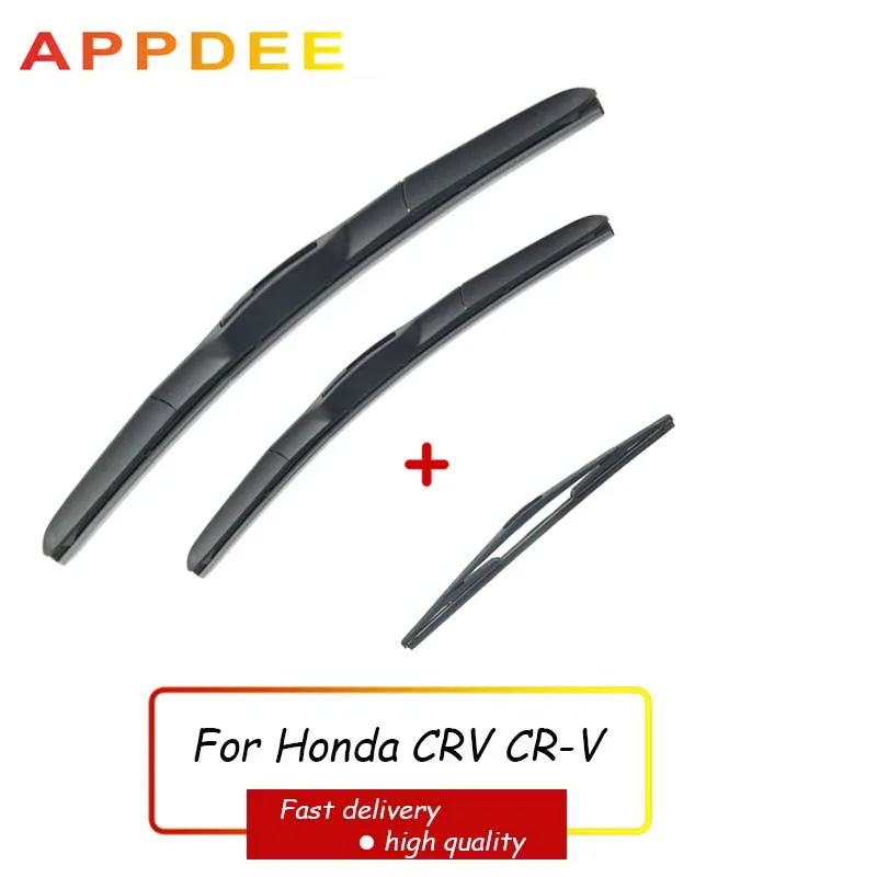 APPDEE Wiper LHD Front + Rear Wiper Blades Set Kit For Honda CRV CR-V 2007 - 2011 MK3 Windshield Windscreen 26\