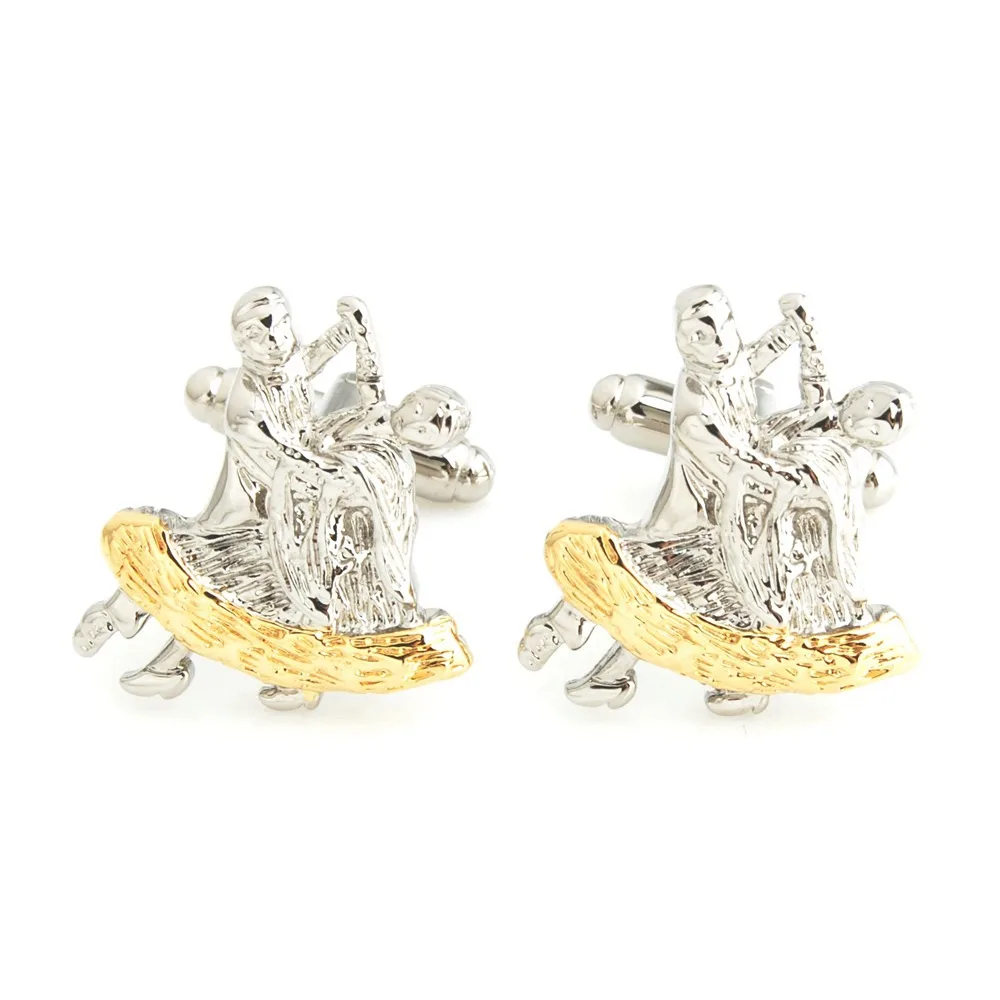 YH-1205 Fashion Novelty Modern Girl,Dancer,Angle Cufflinks