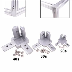 L type 3D bracket 2020 3030 4040 Concealed 3-way corner connecor EU standrad 20 30 40 Series aluminum profile parts