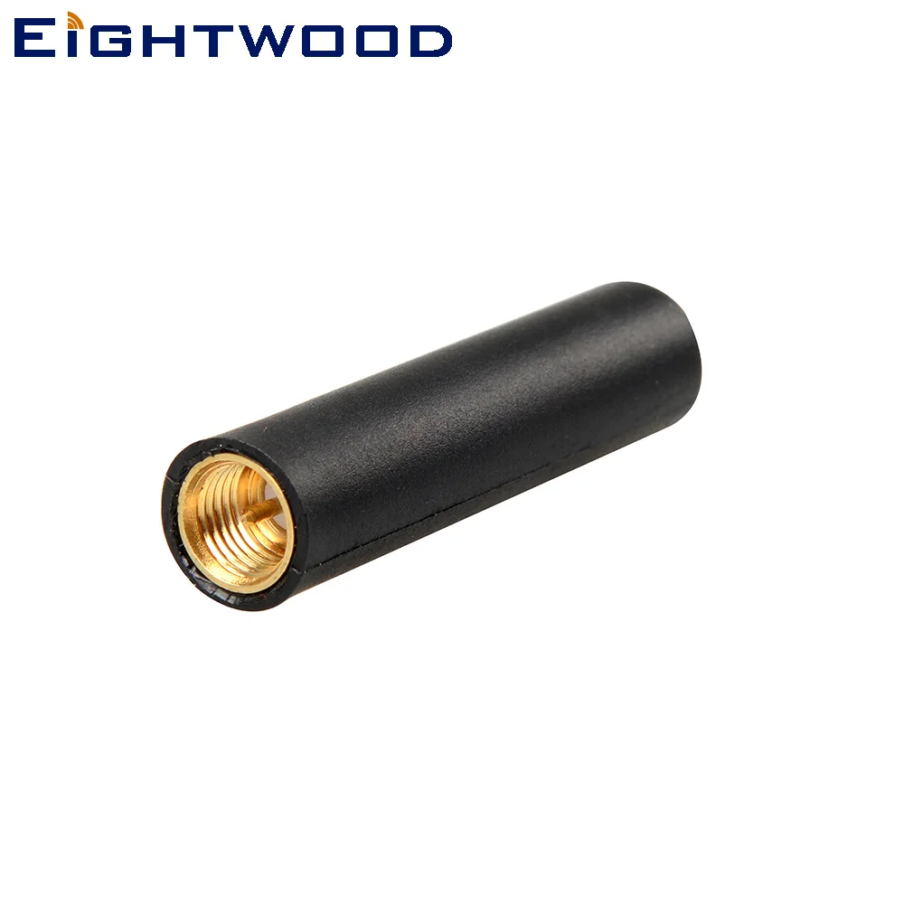 Eightwood  868Mhz 2dBi Rubber Antenna Aerial Adapter SMA Plug Male Straight RF Coaxial Connector for Ham Radio 4 cm length