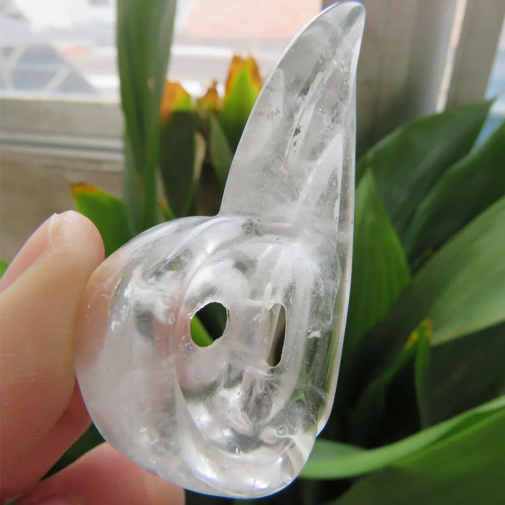 

Rare New Arrival ! 29g Natural Clear Quartz Crystal Bird Skull Great Handwork Reiki Healing Home Decoration Fengshui