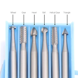 6 stücke Wolfram stahl Gravur Bohrer Bit Set Für Dremel Dreh Werkzeug Bohren Power Werkzeuge Cutter Router Bit