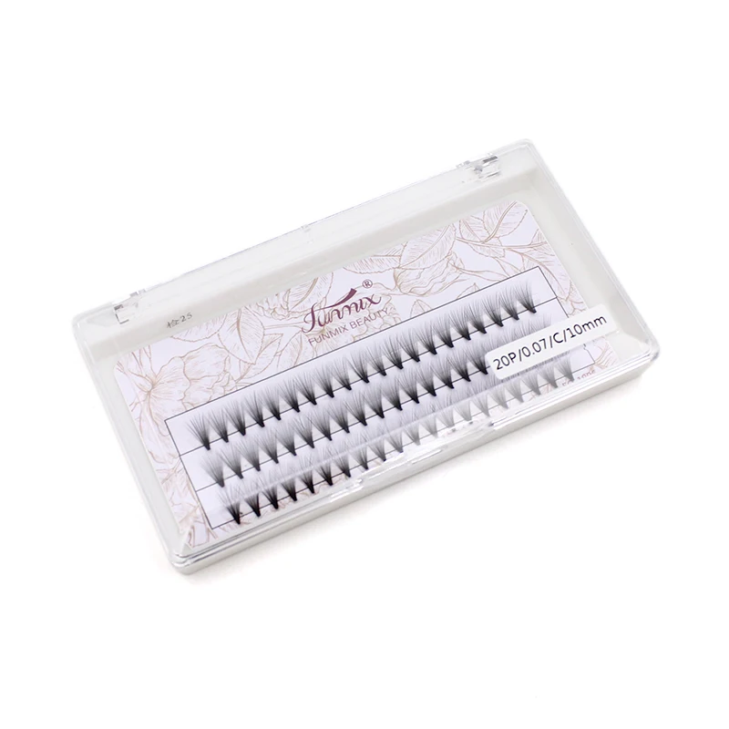 3D MINK Eyelash 0.07 thickness 60 Knots High Quality Eyelash Extension 20 pcs/Knot Lenght 8mm/10mm/12mm