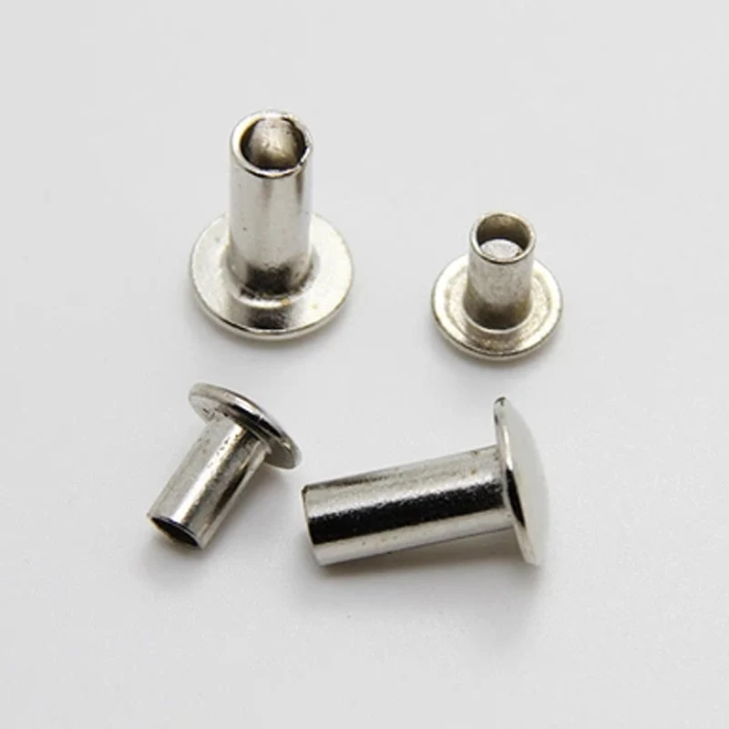 30pcs M3 Aluminum flat head Semi-tubular rivet GB873 Hollow large flats head rivet 4mm-30mm Length