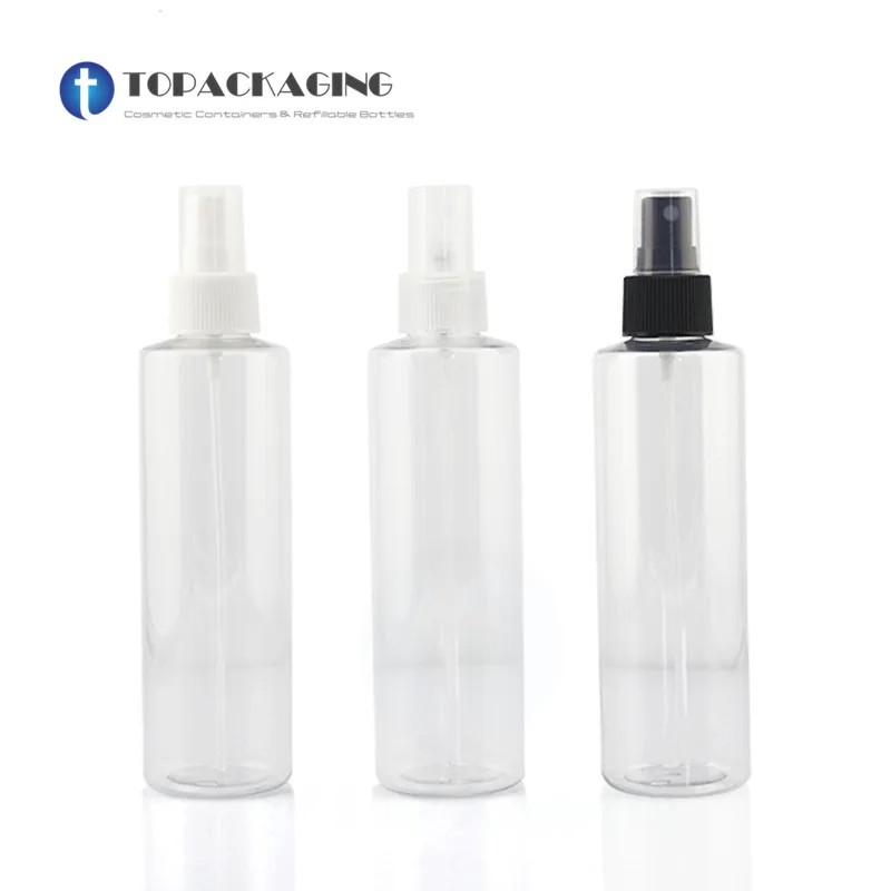 30 x 200ml Spray Pump Bottle Sample Perfume Packing Fine Mist Atomizer Empty Plastic Cosmetic Container Makeup Liquid Refillable