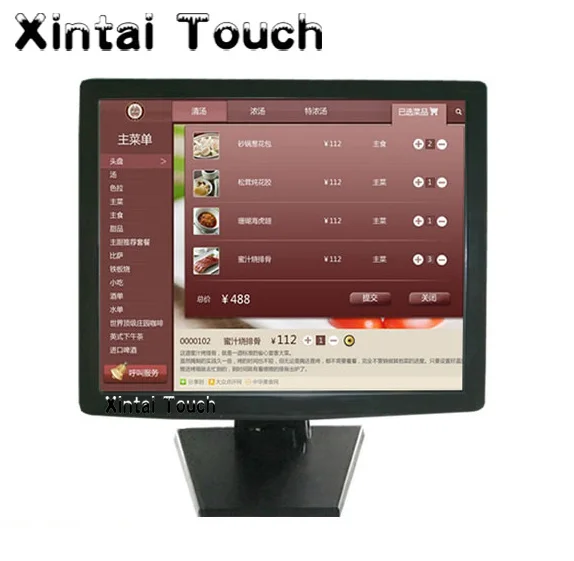 

15" Stand Desktop 4-Wire Resistive Touch Screen Monitor for Pos Terminal