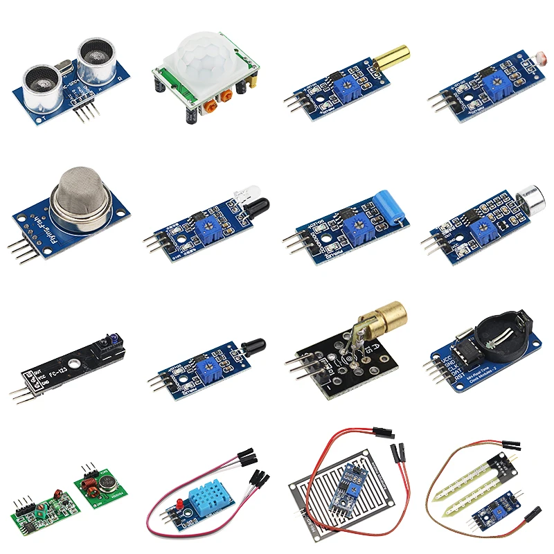 16 In 1 Sensor Suit For Arduino Raspberry Pi Sensor Module Kit 16 Kinds Of Sensors DIY IoT Starter Leaning Kit Teaching Project