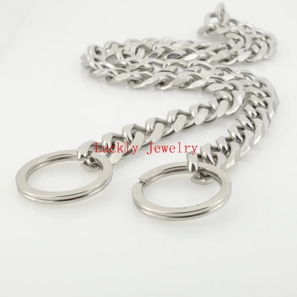 Daily Deals 13mm Width 316L Stainless Steel luxury Smooth Cuban Link Pet Dog Chains Collars Custom Size 12-32inch Wholesale