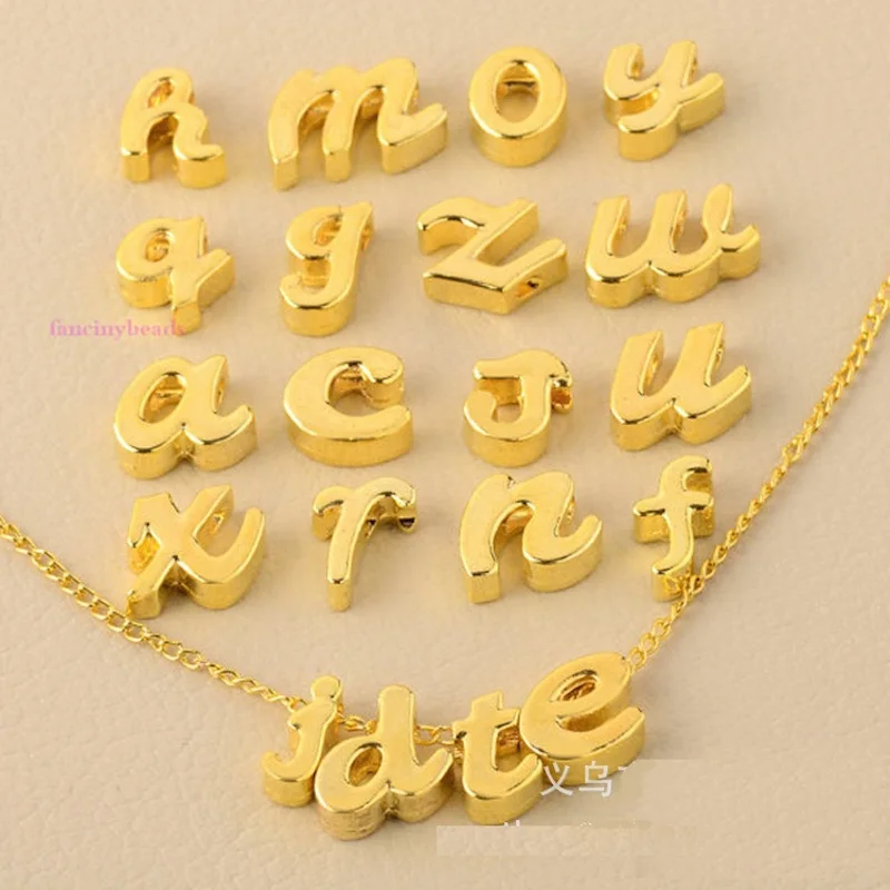 130pcs/lot Wholesale high quality mix alloy letter charms diy A-Z alphabet floating locket charms for living glass locket