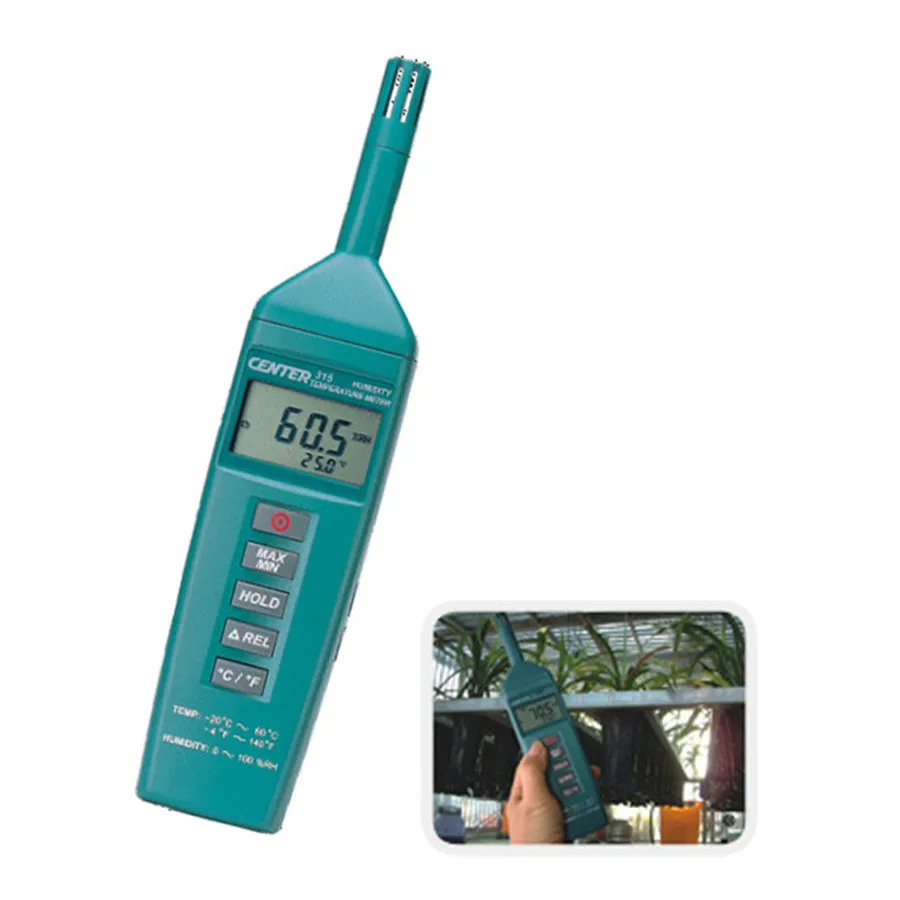 CENTER-315 Fast Response Compact Dual Display Humidity Temperature Meter