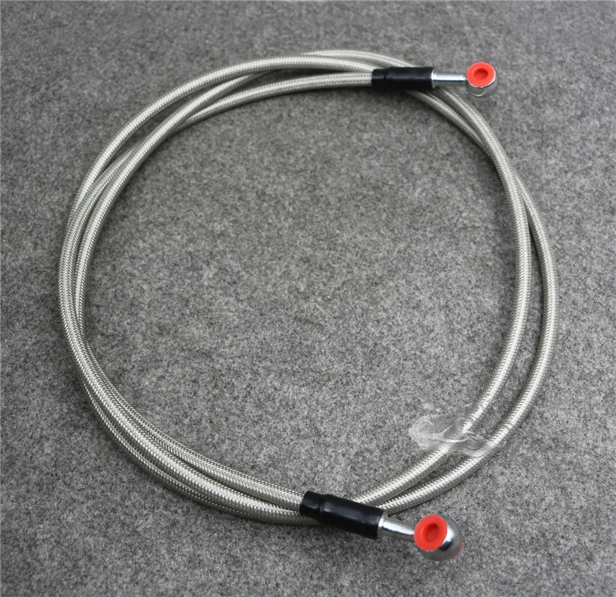 M10 Dirt Bike Braided Steel Hydraulic Reinforce Brake Line Clutch Hose Pipe Tube 90 - 120cm Universal Fit Racing Motorcycle New