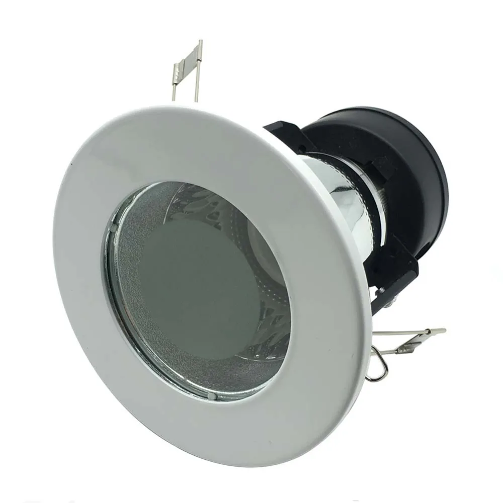 Recessed Ceiling Bathroom Spotlight Replaceable 50mm E27 Bulb Sockets Kit Spot Lamp Fitting Frame