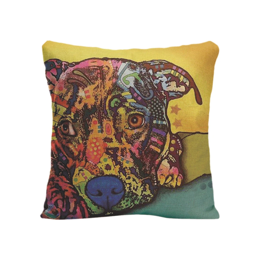 Cute Dachshund Dog Cushion Cover Sausage Dog Puppy Cover Two Sided Printing Dog Cushion Covers Sofa Thick Cotton Linen