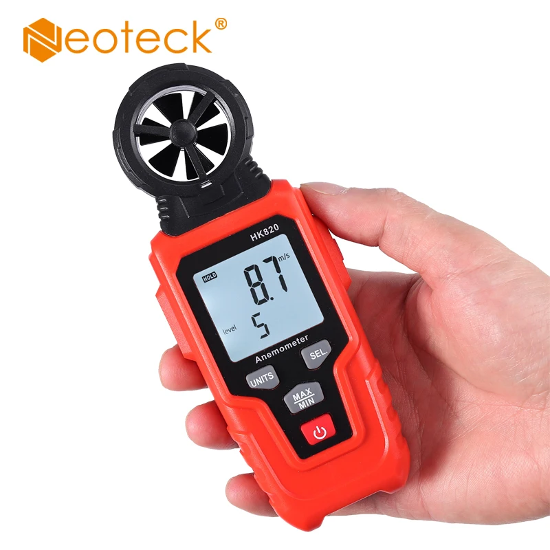 Neoteck Digital Handheld Anemometer With Backlight Wind Speed Meter For Windsurfing Sailing Surfing Fishing Kite Flying Tester