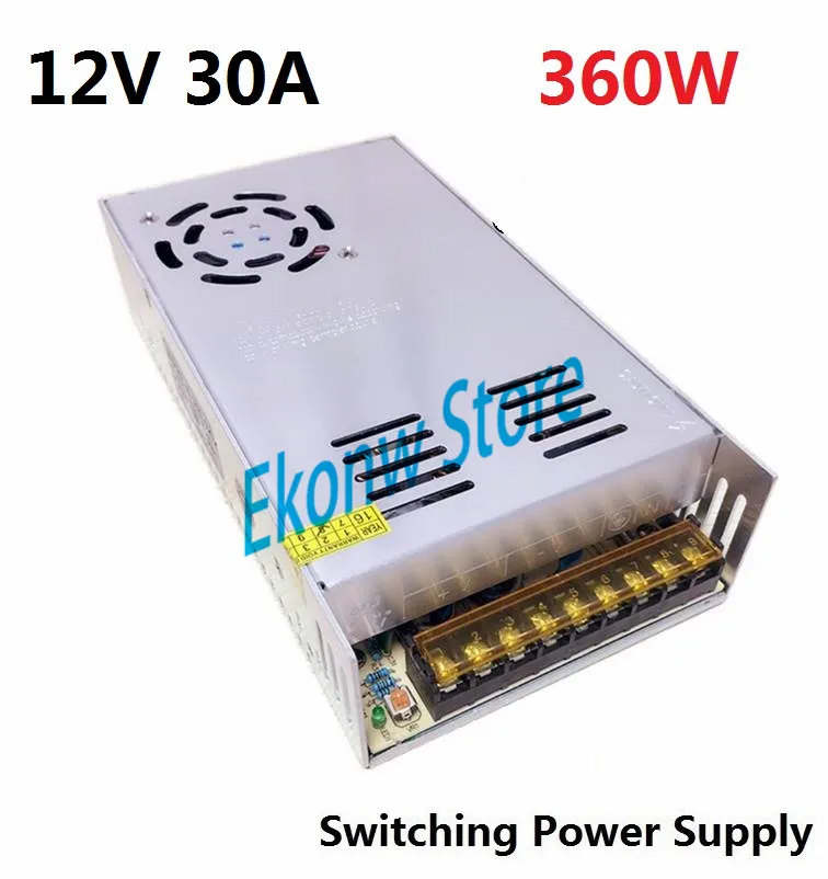 

360W 12V 30A Switching Power Supply Factory Outlet SMPS Driver AC110-220V DC12V Transformer for LED Strip Light Module Display