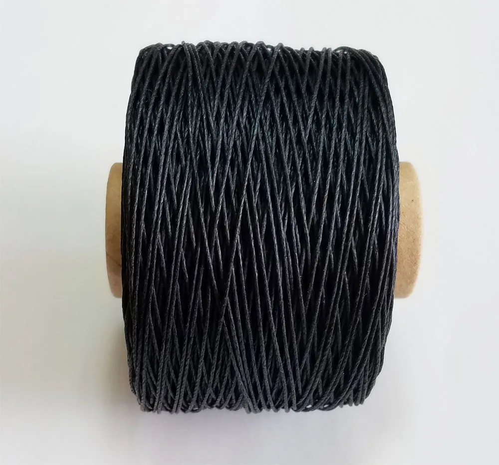 Black 100% Linen waxed thread 100m/roll twine cord  high tenacity rope for sewing accessory DIY