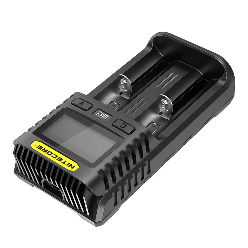 NITECORE UM2 Automatic Universal 3A Quick Charger Intelligent USB Dual-Slot Charger LCD Display Li-ion IMR Battery 18650 21700