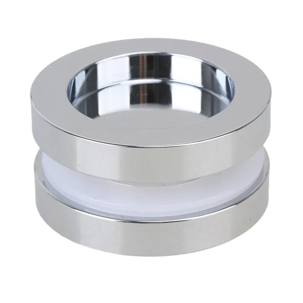 Exquisite Flat Round Zinc Alloy Shower Bath Door Handle Glass Door Silver Knob Double Side