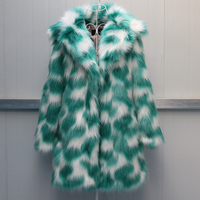 autumn and winter new lady fur coat fox fur coat trim long style trench coat big size in Europe and America women jacket