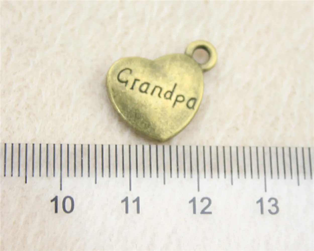 29pcs/lot 15*18mm ancient bronze Double Sided Grandpa Heart charm Pendants DIY jewelry for bracelet necklace earring