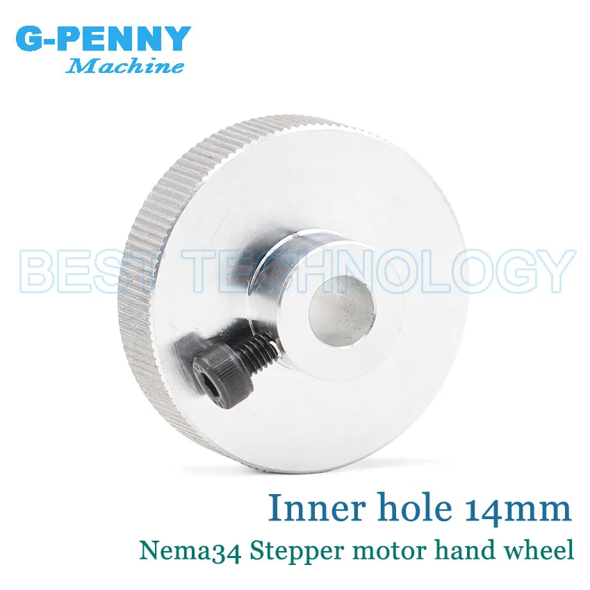 Nema34 Stepper motor hand wheel inner hole 14mm Nema 34 motor handwheel 14mm 60mm diameter for dual / double shaft motor