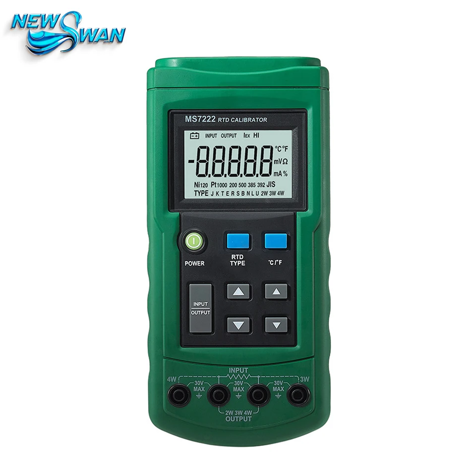 Platinum Resistance Temperature Detector RTD Calibrator Source Simulate Measure 7RTD Ohm MS7222