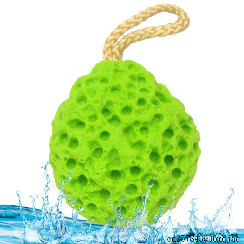 100pcs Natural Sponge Shower Bath Ball Mesh Brushes Sponges Body Wisp Dry Brush Exfoliation Cleaning Equipment