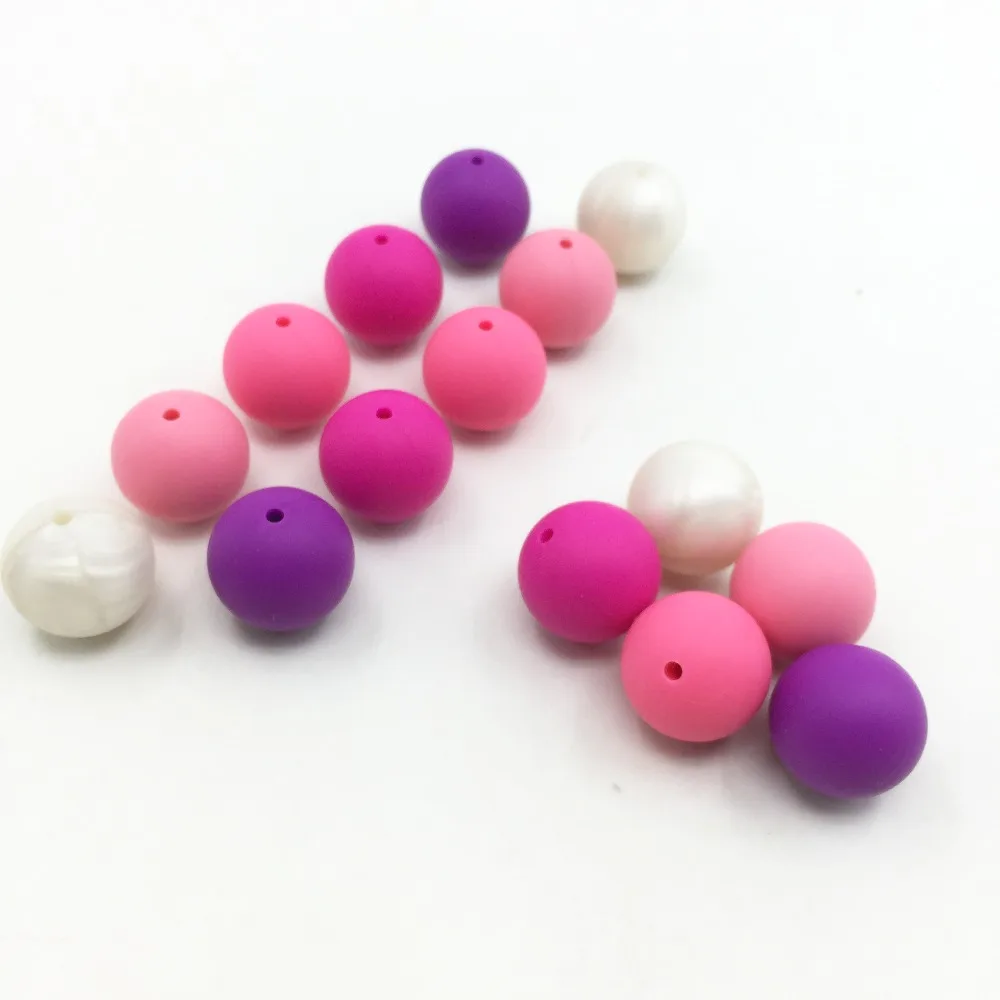 100pcs Silicone Bead 15mm/12mm/10mm/20mm Eco-friendly Sensory Teething Necklace Food Grade Mom Nursing DIY Jewelry bracelet bead