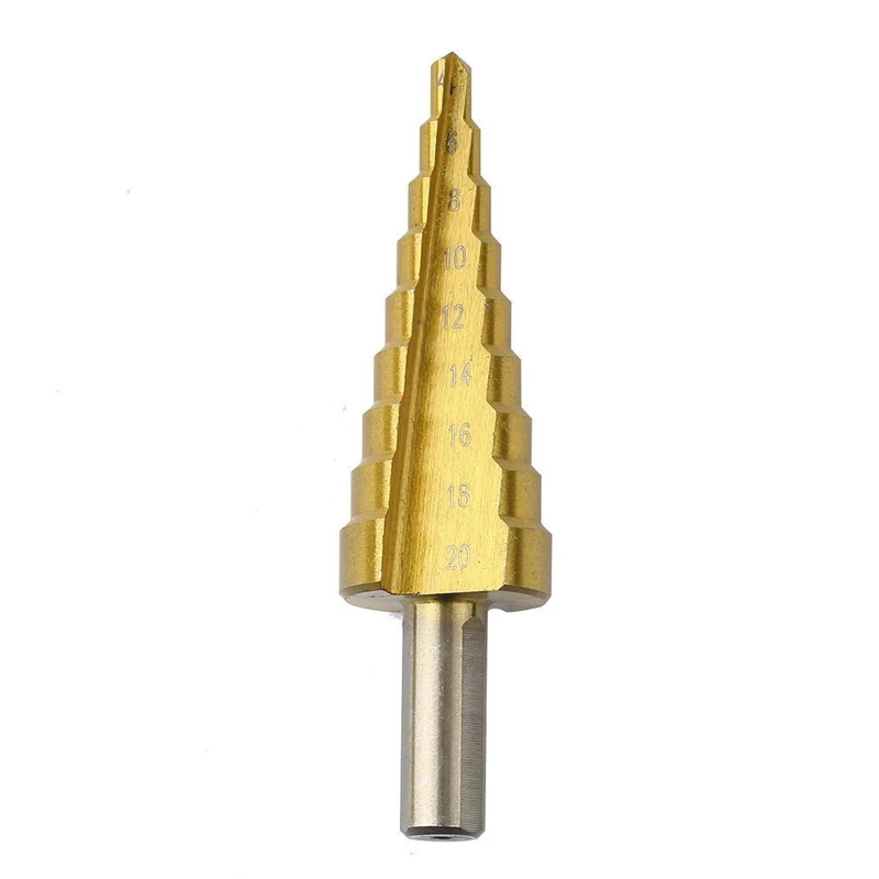 3pcs/set  4-12/20/32mm HSS Step Cone Drills Bit Set Hole Cutter Titanium Coated Tool