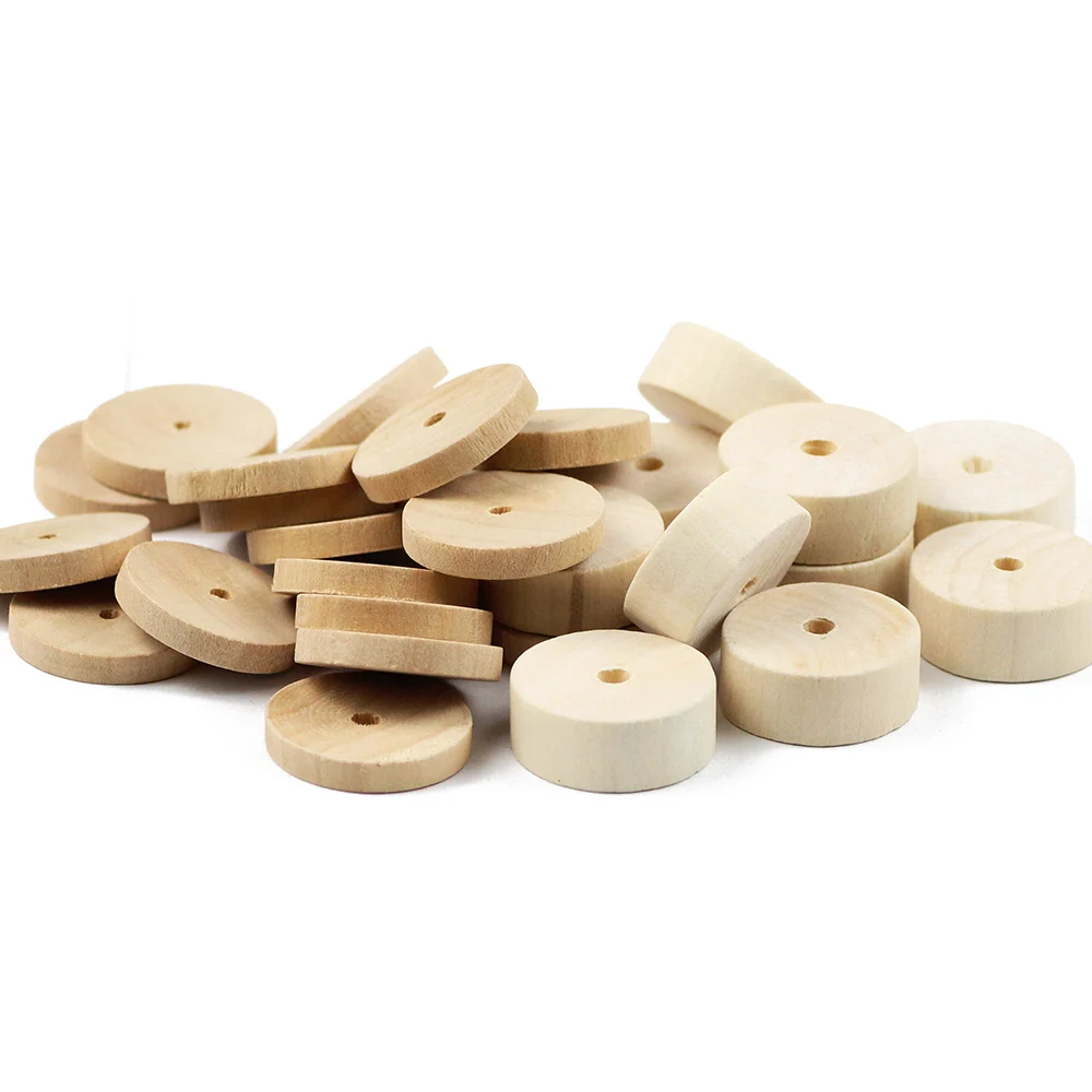 WLYeeS Eco-Friendly Round Wooden Spacer beads 5mm 10mm Natural wood loose bead for Jewelry Bracelet/Bracelets Making Baby toy