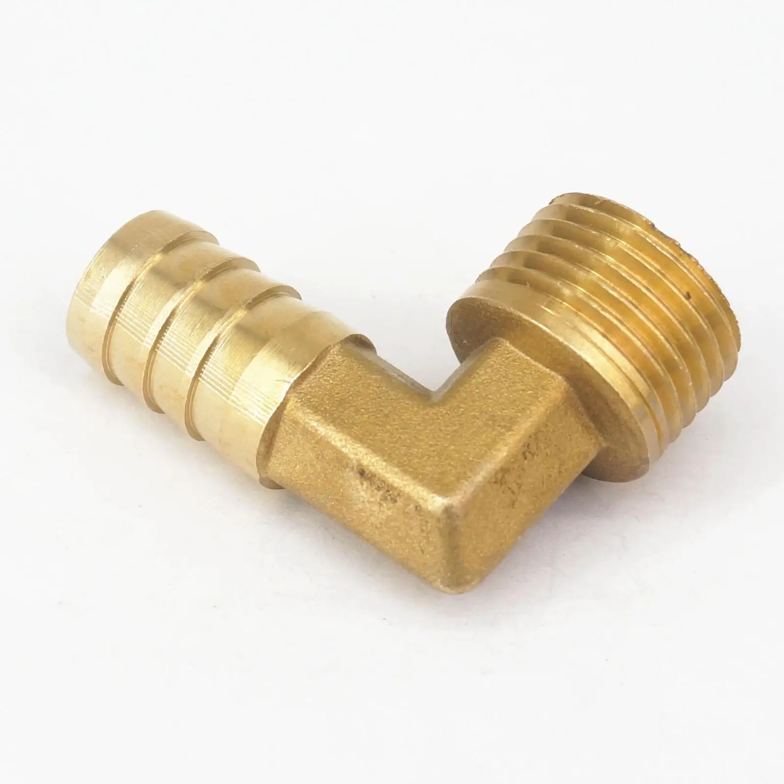 

LOT 2 Hose Barb I/D 14mm x 1/2" BSP Male Thread Elbow Brass coupler Splicer Connector fitting for Fuel Gas Water