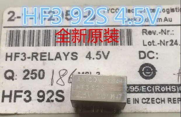 

HOT NEW relay HF3 92S 4.5V HF3-RELAYS 4.5V 4.5VDC DC4.5V 4.5V SOP 2PCS/LOT