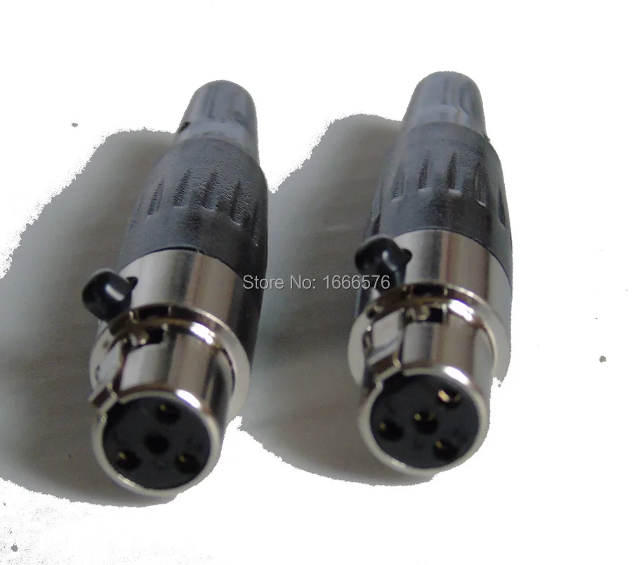 wholesale 50 pcs/lot 4 pin Female Mini XLR Audio Microphone connector TA4F