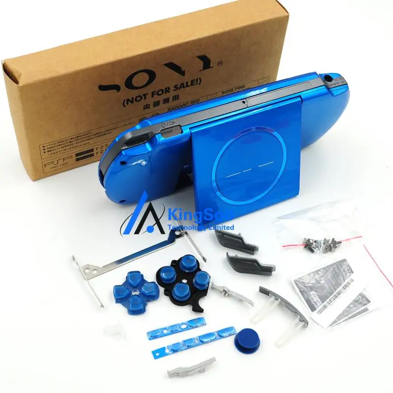 Original Quality Blue Full Set Housing Shell Cover Case for PSP 3000 Repair Parts with screwdriver