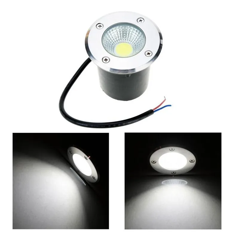 หลอดไฟใต้ดิน LED AC85-265V 7W 10W กันน้ำสีขาวอบอุ่นนำหลอดไฟ IP67สำหรับสวนและลาน