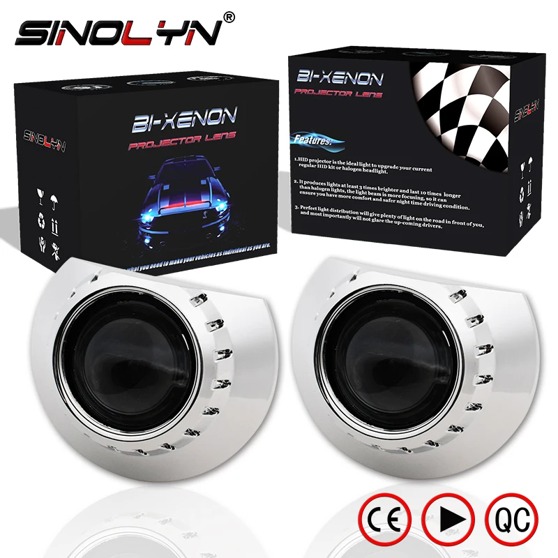 

Sinolyn Bi Xenon Projector Lenses For BMW E46 M3 Sedan/Coupe/Wagon/Convertible 328i 325i 330i 318i Headlight 2.5 Inch Car Lights