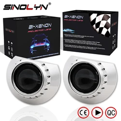 Sinolyn Bi Xenon Projector Lenses For BMW E46 M3 Sedan/Coupe/Wagon/Convertible 328i 325i 330i 318i Headlight 2.5 Inch Car Lights