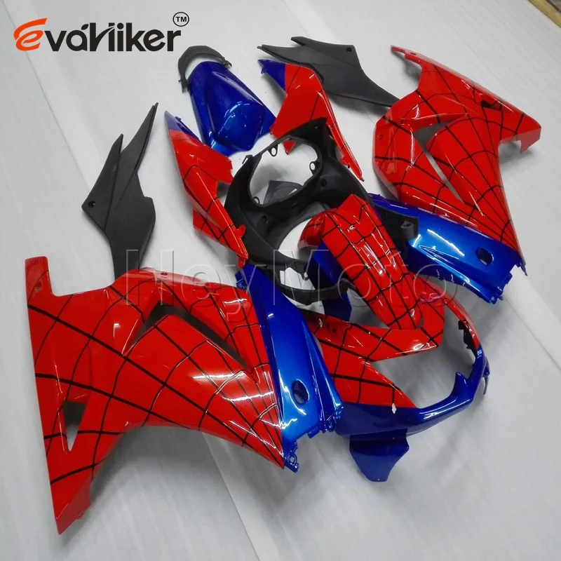 motorcycle fairings for ZX250R EX250 2008 2009 2010 2011 2012 red blue ABS plastic panels kit Injection mold H3