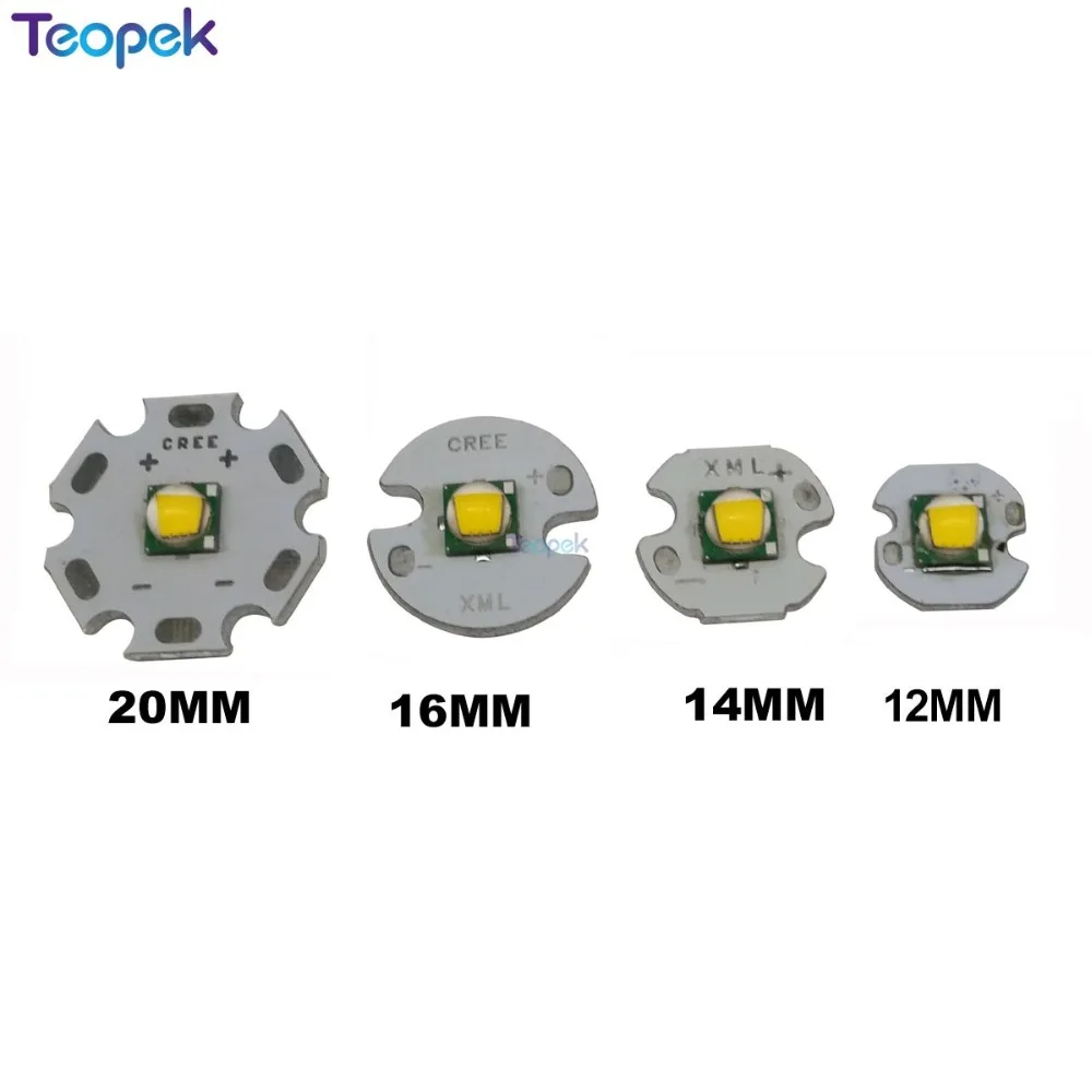 5pcs XM-L2 XML2 T6 10W Neutral White 4000-4500K LED Emitter Beaad Light for flashlight on 12mm 14mm 16mm 20mm PCB