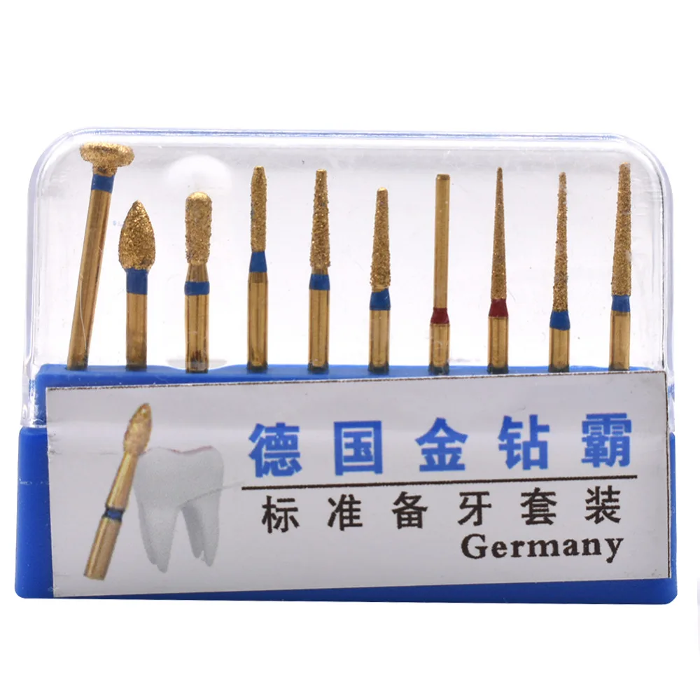 Dental bur Titanium plating preparing teeth set for dentist dentistry dental lab equipement burs