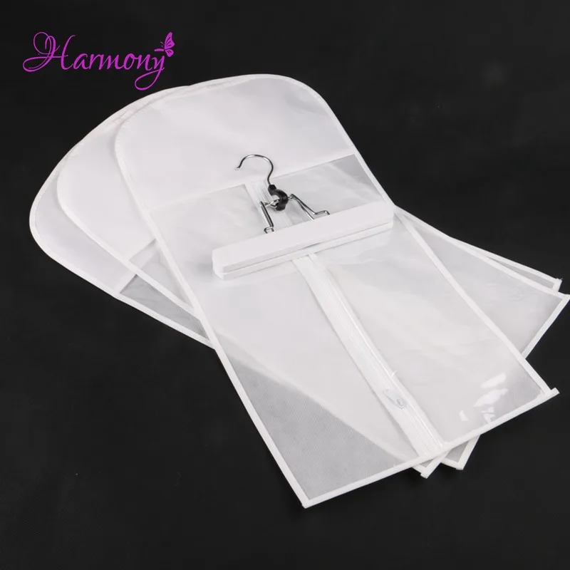 100 bags+100 hangers With logo hair extension package zipper bags hanger suit case bags hair packing for clip weft hair