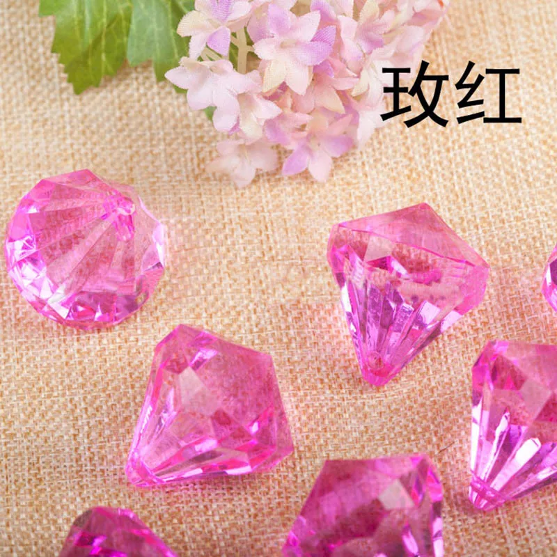 3 Sizes 15 Colors Prismatic Shape Acrylic Beads Faceted Cabochons Jewelry Findings DIY Handicraft Decoration Accessories